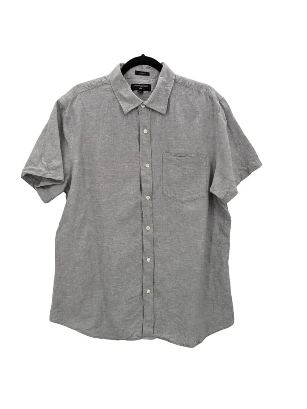 Banana Republic‎ Slim Fit Button Up Linen Cotton Minimalist Office Resort XLarge